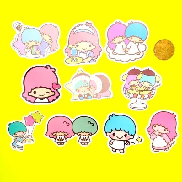 3/$20 Brand New 10x Sanrio Little Twin Stars Waterproof Stickers #2 - Picture 1 of 1